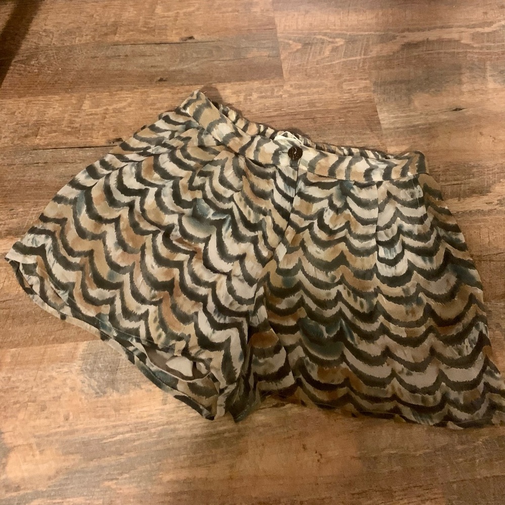Silk high waisted shorts